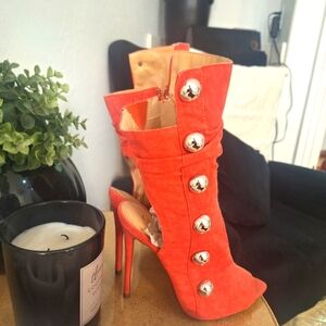 Coral Peachy Sexy Booties.